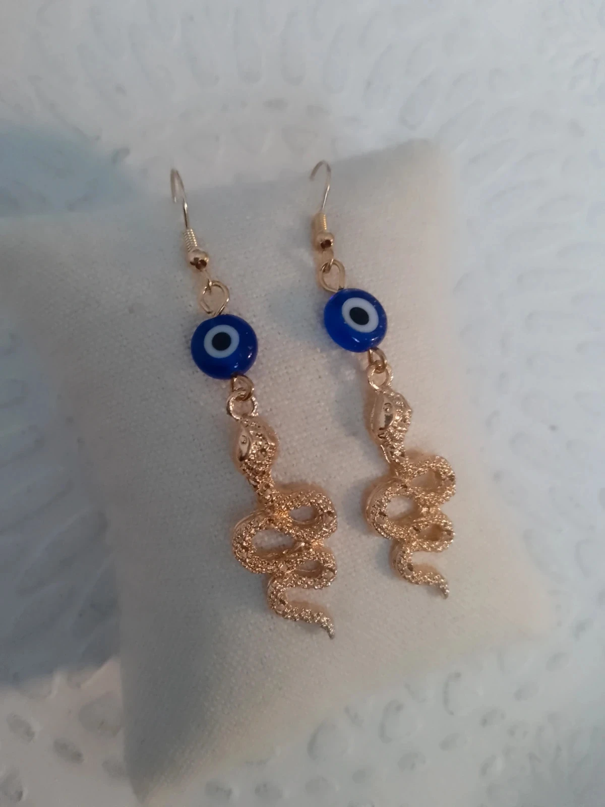 Boucles d'oreilles serpent oeil du nazar